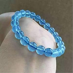 ⭐︎【天然】アクアマリン ブレスレット 11mm Amazon | 【麗子坊】 天然 アクアマリン ブレスレット 11mm3月